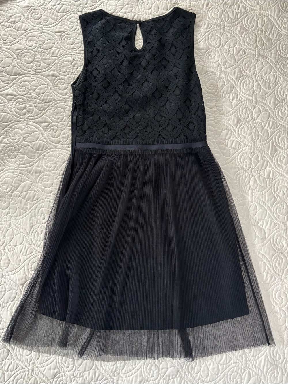 Skies Are Blue Black Lace Midi Dress